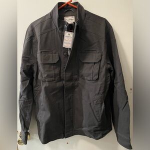 Flag & Anthem Men's Zipper Charcoal Jacket Coat With Front Pockets Size Medium